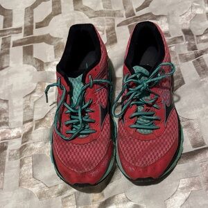 Women's Red and Green Athletic Shoes
